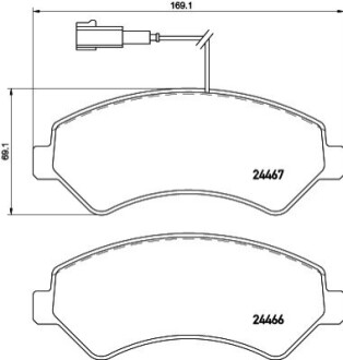 Комплект гальмівних колодок, дискове гальмо HELLA 8DB 355 019-901