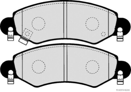 Комплект тормозных колодок, дисковый тормоз HERTH+BUSS / JAKOPARTS J3608027 (фото 1)