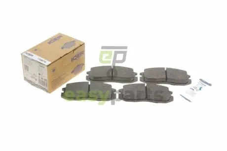 Колодки гальмівні (передні) Mitsubishi Colt 88-96/Lancer 86-96 ICER 180875 (фото 1)