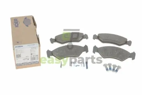 Колодки гальмівні (передні) Ford Fiesta 91-03/Ka 97-08/Mazda 121 96-03 ICER 181143-700