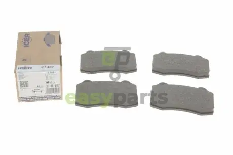 Колодки гальмівні (передні/задні) Peugeot 208 12-19/Seat Ibiza II 00-02/Volvo S60/V70 II 02-10 ICER 181447