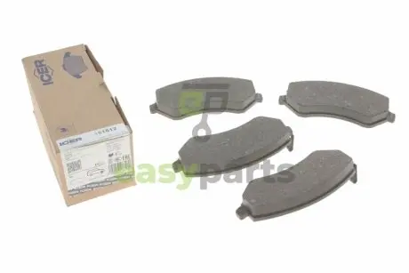 Колодки гальмівні (передні) Chrysler Voyager/Jeep Cherokee/Dodge Caravan 00-08 ICER 181512