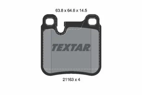 Комплект тормозных колодок, дисковый тормоз TEXTAR 2116301