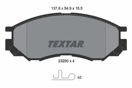 Гальмiвнi колодки дисковi TEXTAR 2329002