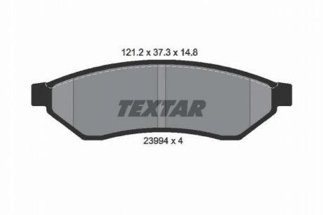 Комплект гальмівних колодок, дискове гальмо TEXTAR 2399401