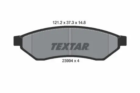 Комплект гальмівних колодок, дискове гальмо TEXTAR 2399401