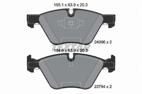 Комплект гальмівних колодок, дискове гальмо TEXTAR 2409681