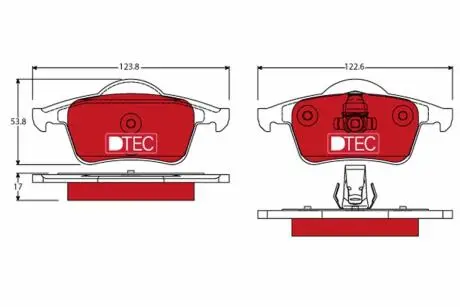 Комплект гальмівних колодок, дискове гальмо TRW GDB1389DTE