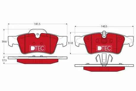 Комплект тормозных колодок, дисковый тормоз TRW GDB1643DTE