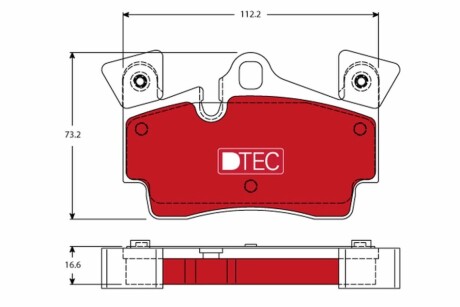 Комплект гальмівних колодок, дискове гальмо TRW GDB1652DTE