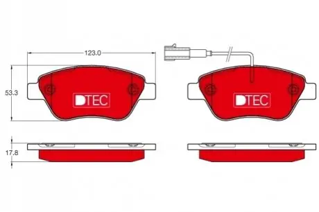 Комплект гальмівних колодок, дискове гальмо TRW GDB1654DTE