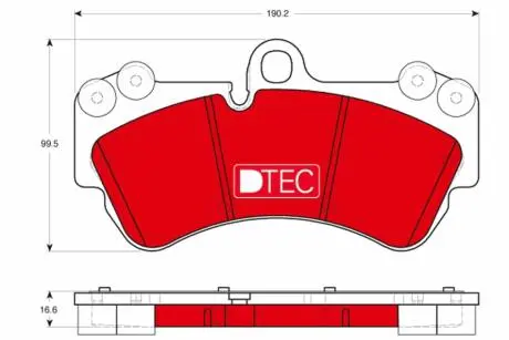 Фото комплект гальмівних колодок, дискове гальмо TRW GDB1720DTE Комплект гальмівних колодок, дискове гальмо TRW GDB1720DTE