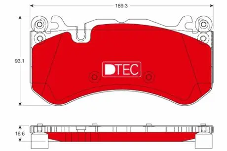 Комплект гальмівних колодок, дискове гальмо TRW GDB1734DTE