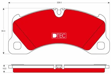Комплект гальмівних колодок, дискове гальмо TRW GDB1774DTE