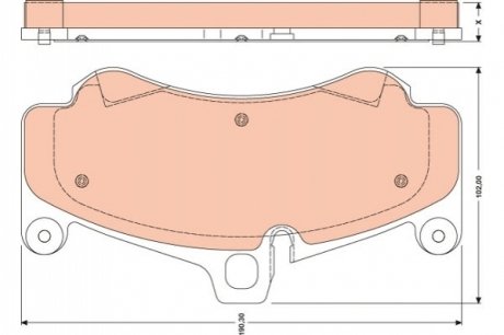 Комплект гальмівних колодок, дискове гальмо TRW GDB1779