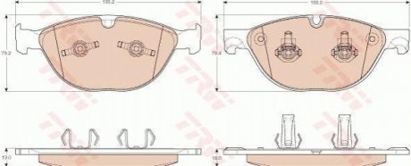 Комплект тормозных колодок, дисковый тормоз TRW GDB1963