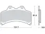 Комплект тормозных колодок, дисковый тормоз TRW MCB655 (фото 1)