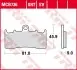 Комплект тормозных колодок, дисковый тормоз TRW MCB736 (фото 1)