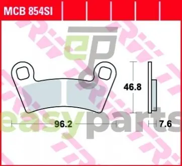 Фото комплект тормозных колодок, дисковый тормоз TRW MCB854SI Комплект тормозных колодок, дисковый тормоз TRW MCB854SI