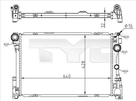 CHгODNICA MERCEDES W204/S204 07-14 TYC 721-0015