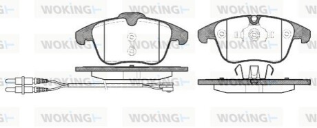 Комплект тормозных колодок, дисковый тормоз WOKING P13493.01