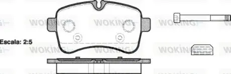 Комплект тормозных колодок, дисковый тормоз WOKING P13823.00