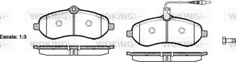 Гальмівні колодки пер. Scudo/Expert 07- WOKING P13923.01