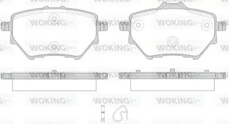Комплект гальмівних колодок, дискове гальмо WOKING P14623.00