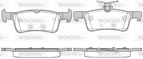 Гальмівні колодки зад. Peugeot 308 1.6 HDi 14- WOKING P14633.10