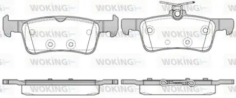 Тормозные колодки зад. Peugeot 308 1.6 HDi 14- WOKING P14633.10
