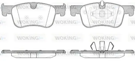 Фото комплект гальмівних колодок, дискове гальмо WOKING P14803.00 Комплект гальмівних колодок, дискове гальмо WOKING P14803.00