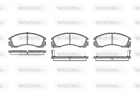 Гальмівні колодки пер. Outlander 12-/Peugeot 4007 07- WOKING P2543.02