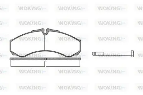 Гальмівні колодки Daily 99- (спарка) WOKING P7513.00