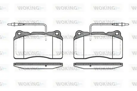 Комплект тормозных колодок, дисковый тормоз WOKING P7663.14