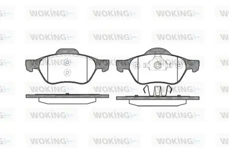 Гальмівні колодки пер. Clio/Laguna/Megane/Scenic/Twingo (03-21) WOKING P8623.00