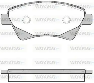 Гальмівні колодки пер. Kangoo (4x4) 01- WOKING P8763.20