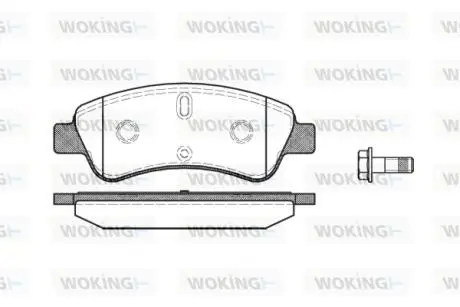 Гальмівні колодки пер. Berlingo/Partner 01- (Bosch) WOKING P9403.10