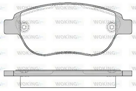Гальмівні колодки пер. Berlingo/Partner 01-/Doblo 03- (136,8x57,6x19,3) WOKING P9413.00