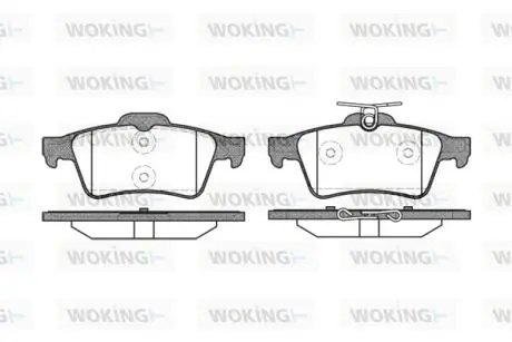 Гальмівні колодки зад. C-MAX/VECTRA/LAGUNA/LEON /IBIZA/C30/C70/V40 1.6-2.8 04- WOKING P9423.20