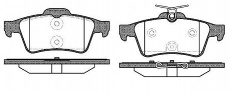 Комплект тормозных колодок, дисковый тормоз WOKING P9423.40