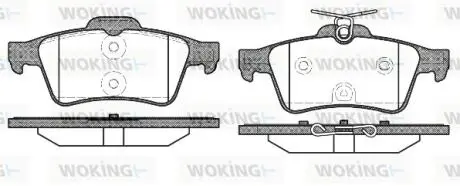 Комплект тормозных колодок, дисковый тормоз WOKING P9423.40
