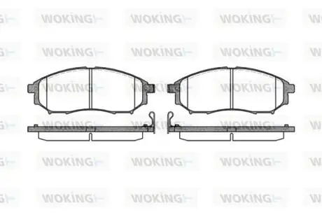Гальмівні колодки пер. QX50/Q70/Q60/Navara/Qashqai/Murano/Pathfinder/Koleos 01- WOKING P9523.14