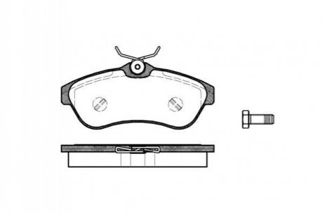 Комплект тормозных колодок, дисковый тормоз WOKING P9803.00 (фото 1)