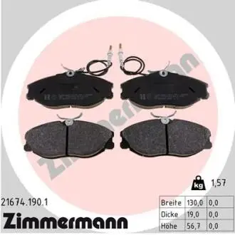 Гальмiвнi колодки дисковi ZIMMERMANN 21674.190.1