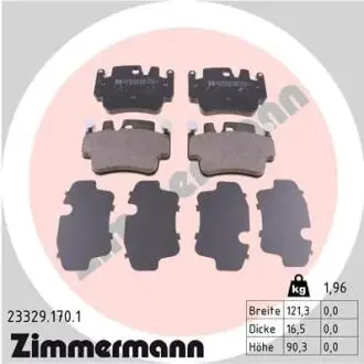 Комплект гальмівних колодок, дискове гальмо ZIMMERMANN 23329.170.1