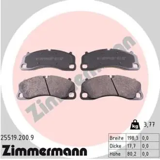 КОЛОДКИ HAMULC. PORSCHE 911 (991) 13-Й?D ZIMMERMANN 25519.200.9