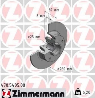 ЩИТ КОЛОДОК.+?О?YSKO(ZEST. 1 ШТ) RENAULT ZIMMERMANN 470.5405.00