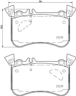 Комплект гальмівних колодок, дискове гальмо HELLA 8DB 355 021-771