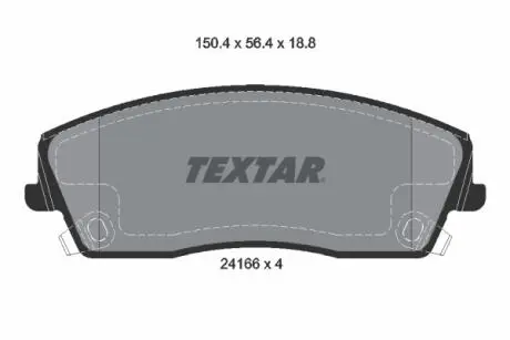 Комплект тормозных колодок, дисковый тормоз TEXTAR 2416601
