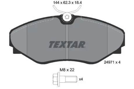 Комплект тормозных колодок, дисковый тормоз TEXTAR 2497101
